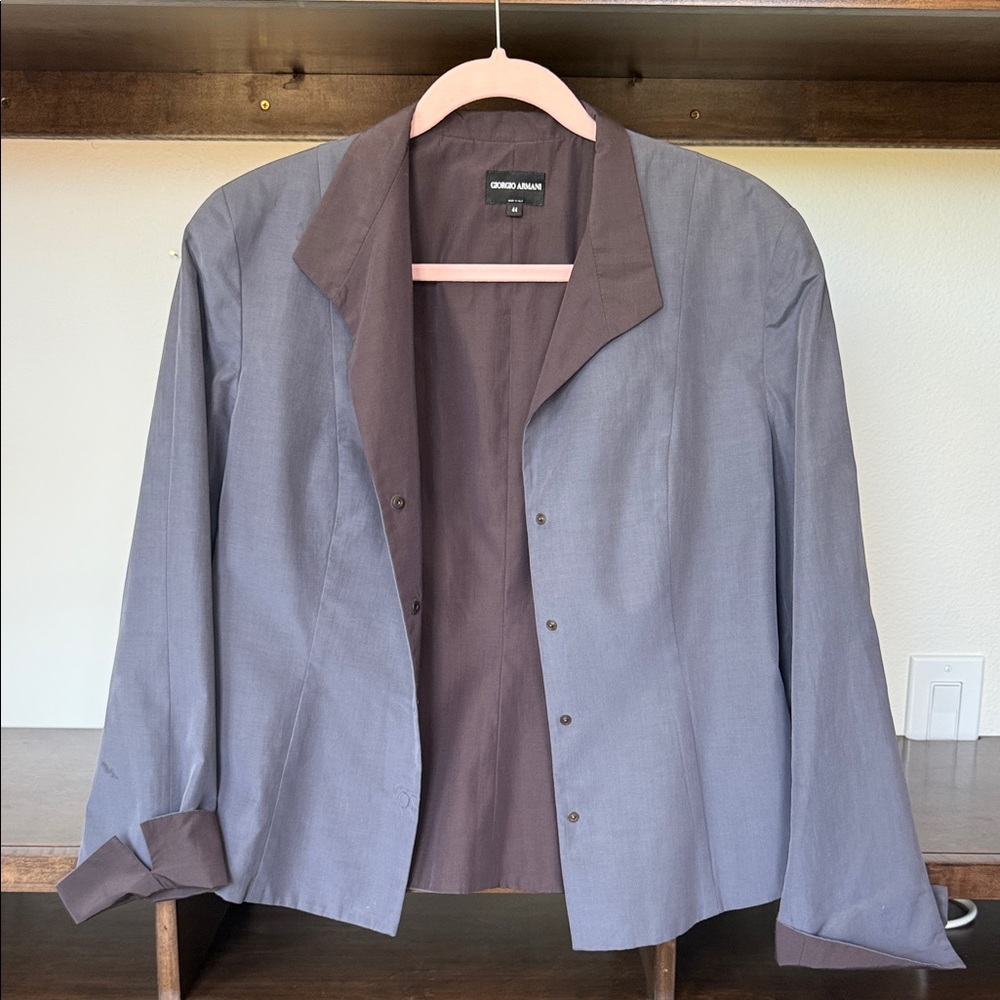 Georgio Armani Two-Tone Gray and Brown Blazer - Size 44